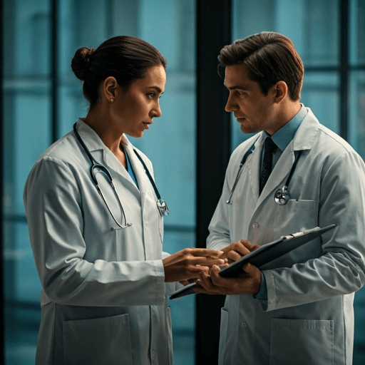 Doctors discussing a case