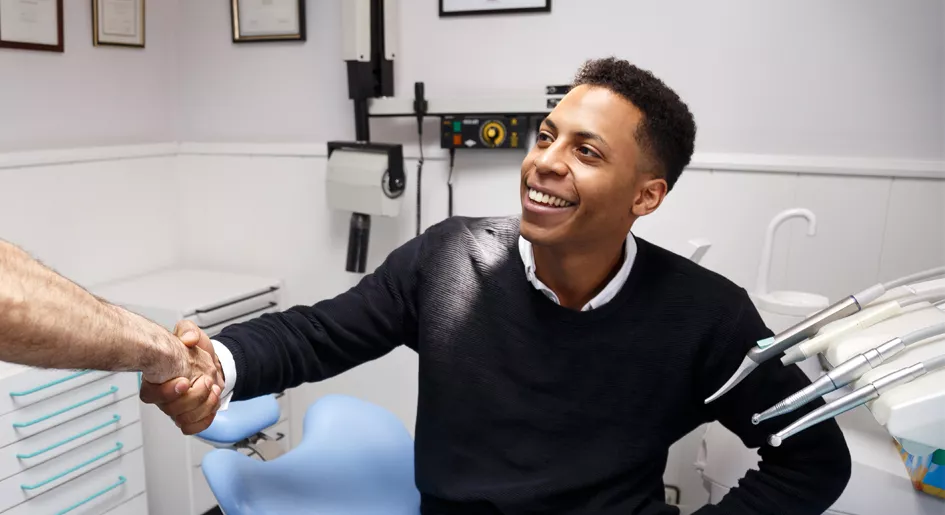 Dentist at False Creek treatment room