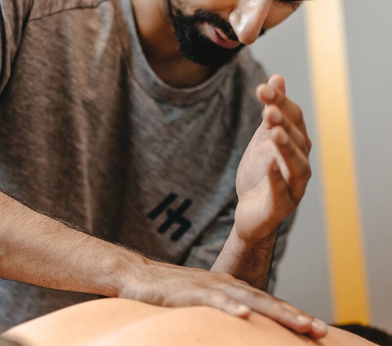 Massage therapy room at Hayer Health